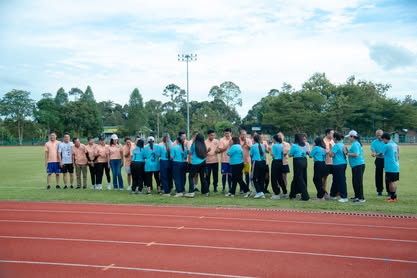 กีฬาสานสัมพันธ์เทศบาลเมืองเวียงสระ ในวันเกษียณอายุราชการ